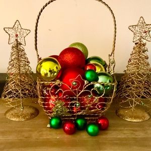 Gold Christmas table top display